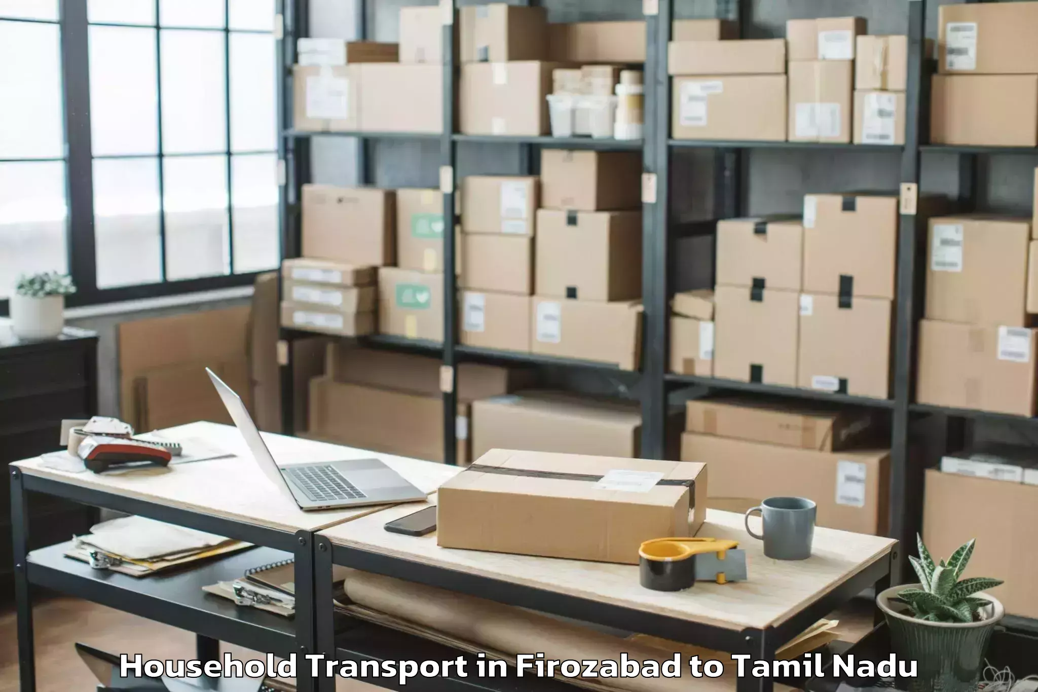 Book Firozabad to Arakkonam Household Transport